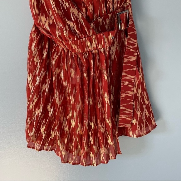 New! Reiss nova metallic halter Romper red gold nwt 18403 - Picture 9 of 14